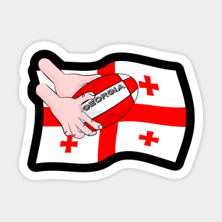 Rugby Georgia Flag Sticker